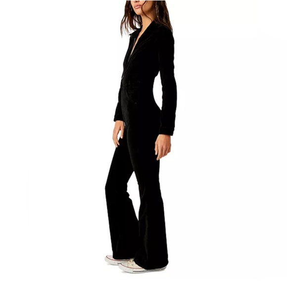 We The Free Black Jumpsuit 
We The Free Jayde Cord Flare Jumpsuit in Black - Picture 2 of 6